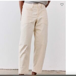 Ruti The Slouchy Soft Twill Pants in Ecru, Size 10